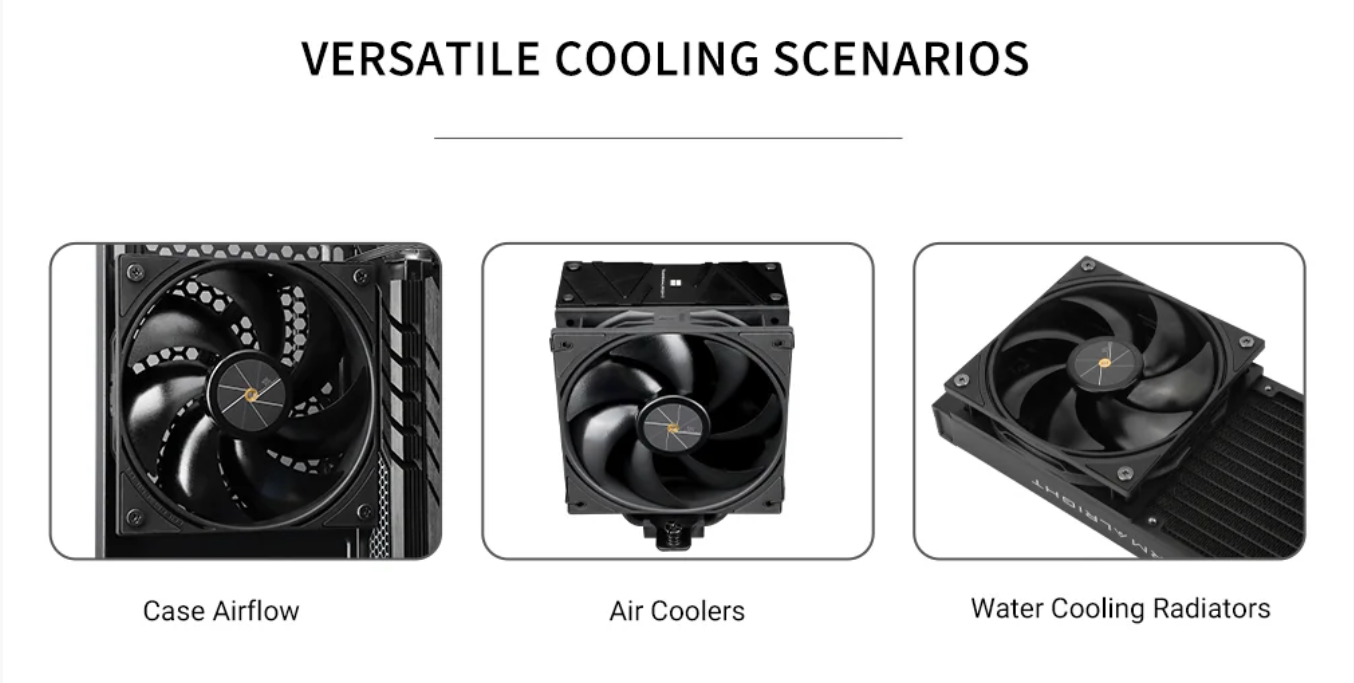 Thermalright TL-P12 Computer PC Case Fan CPU Fans 1500 RPM PWM Daisy ...