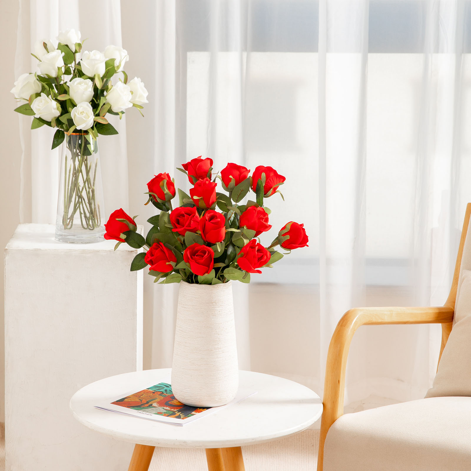 High Quality Velvet Rose&Cloth Rose Fake Rose Fake Flowers Artificial ...