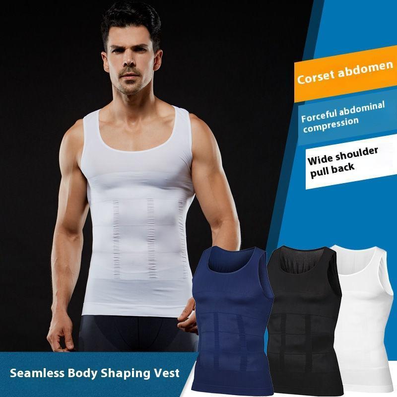 Men’s Compression Shapewear Tank Top – Ultra Lift Body Slimming Shirt With Fat Burner (Nylon/Spandex, Sizes M-3XL)