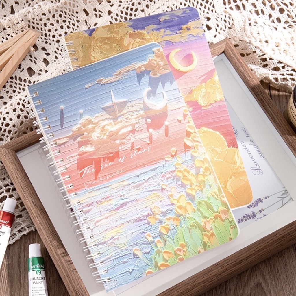 A5 A7 Spiral Notebook Coil Painting Diary Notepad Coil Book School ...