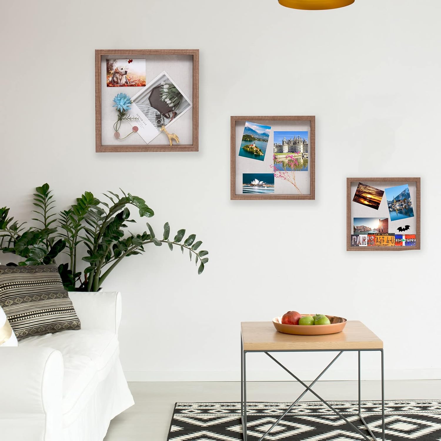 DIY Transparent Plastic Wooden Shadow Box Photo Floating Frame Picture ...