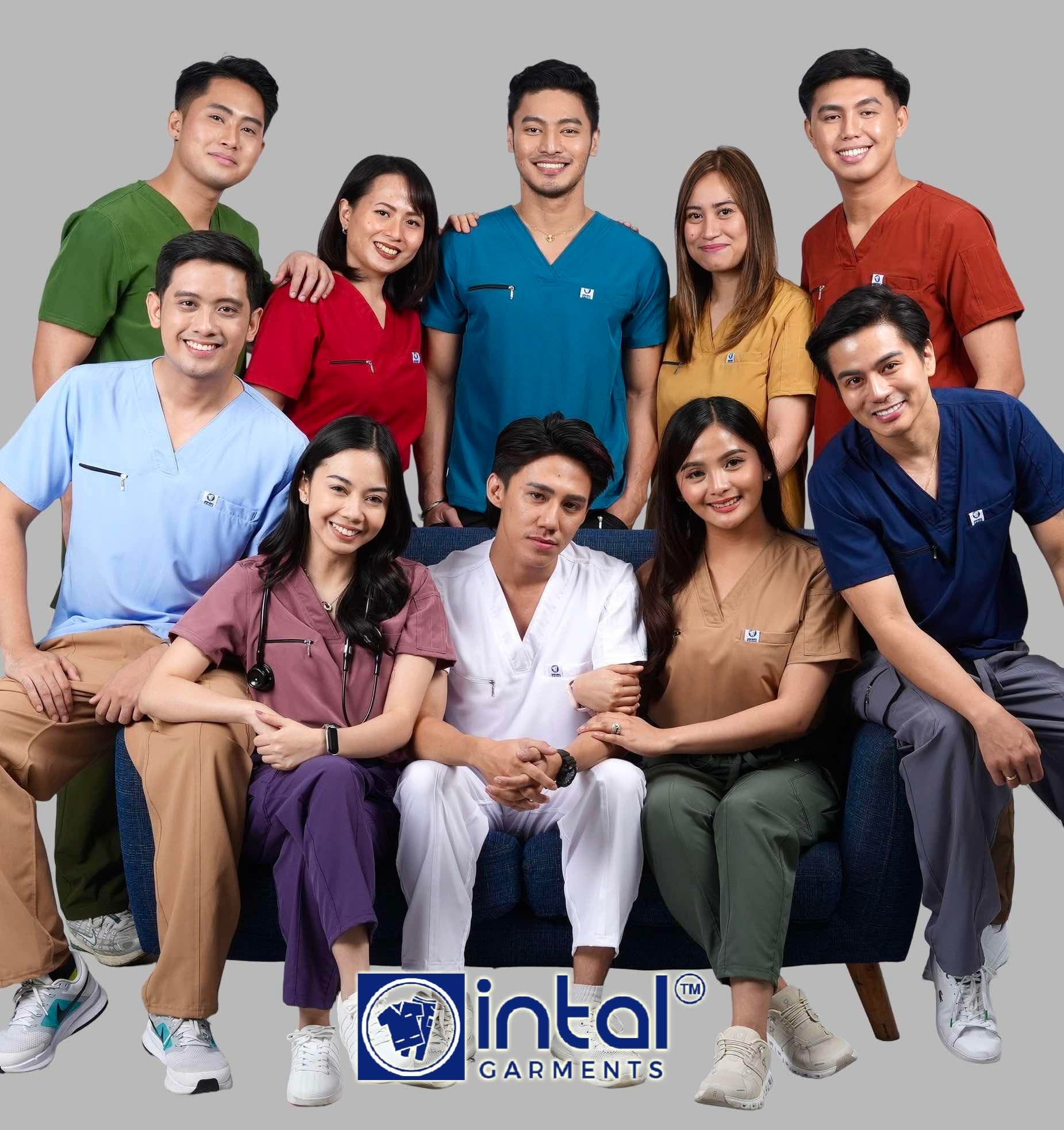 INTAL SCRUBSUIT 080 ELITE PRO RESILIENT V-Neck Duo Tone 4-Way ...