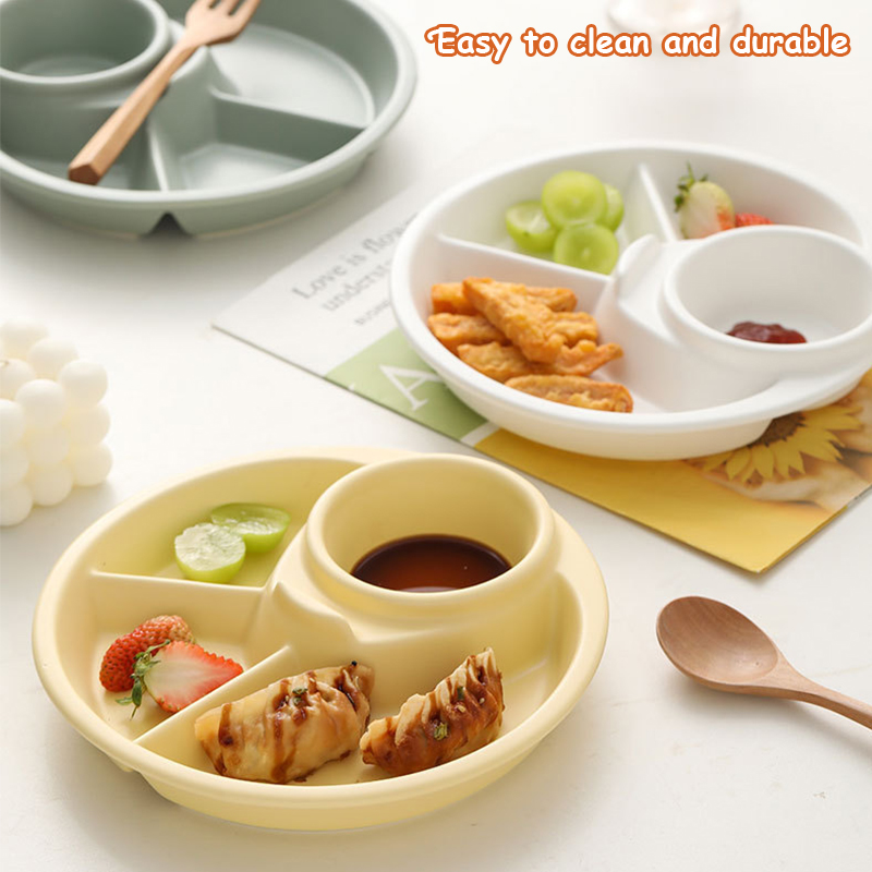 4 Grids Portion Plate Microwavable Safe Dinner Breakfast Calorie ...