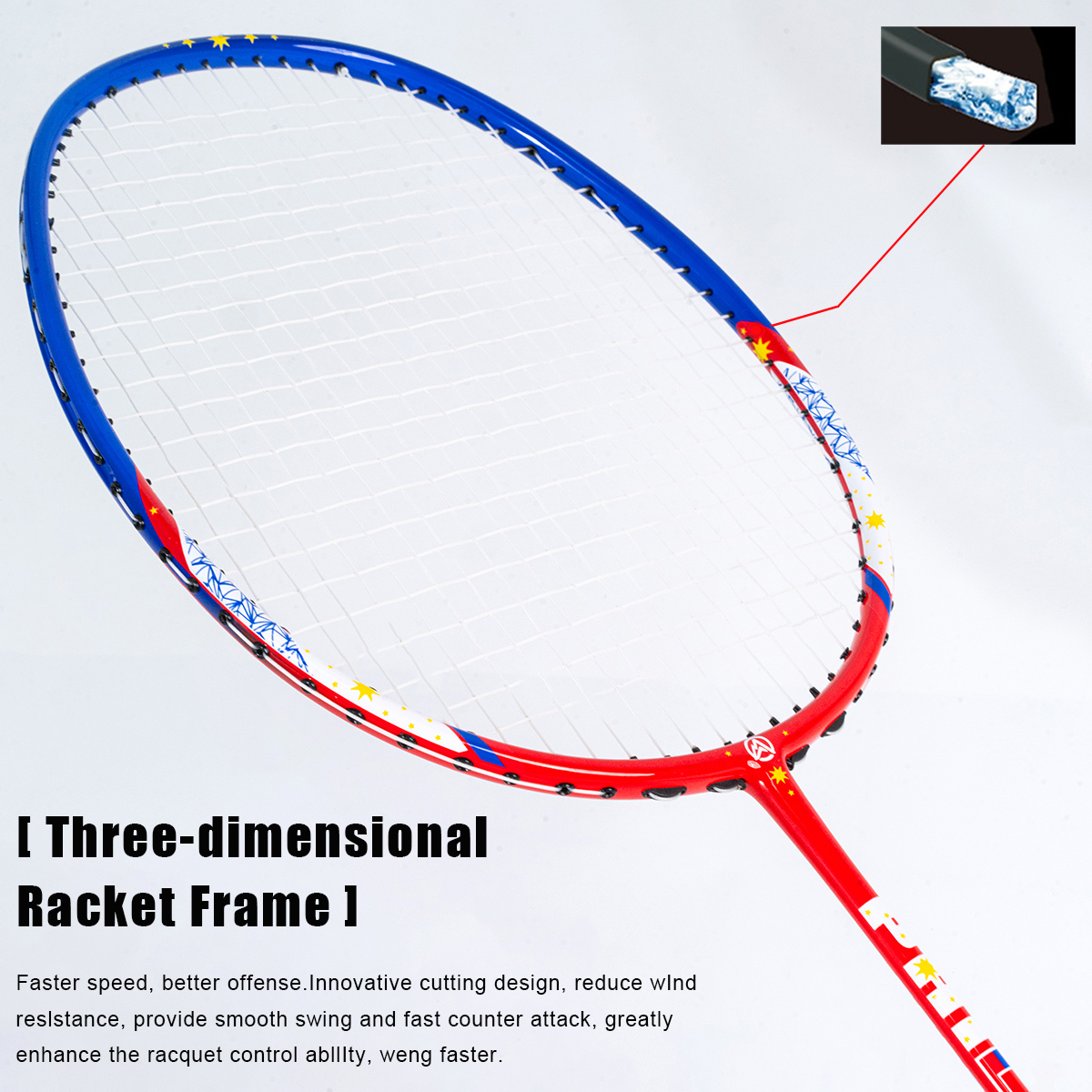 ALPSPORT PH Ultra-Light 5U G4 Badminton Racket Red Original 100% Carbon ...
