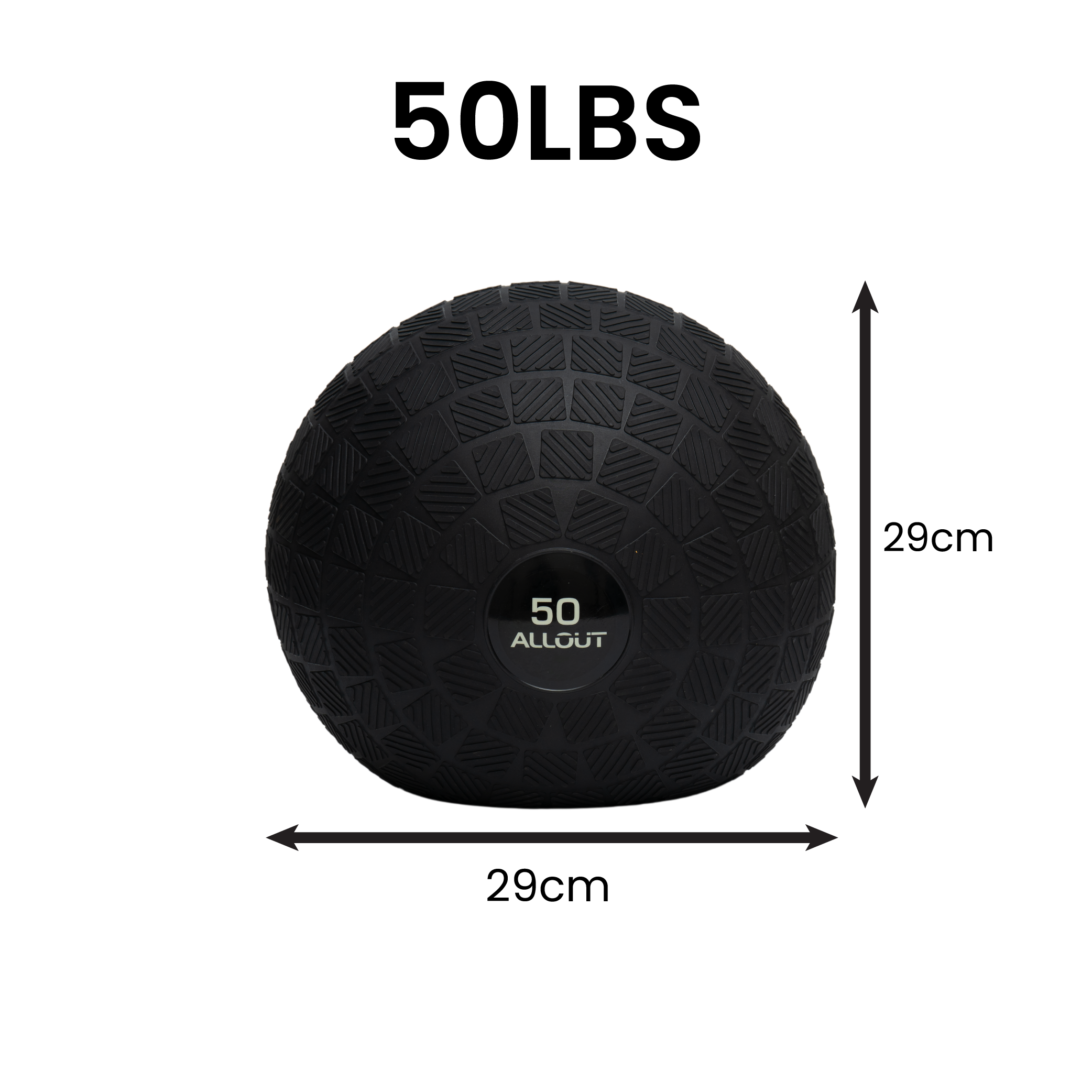 All Out Fitness Slam Ball (Rough Surface) | 10lb to 50lb No Bounce ...