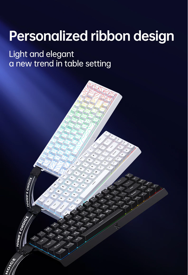 MCHOSE Ace68 Hall Effect Magnetic Switch 0.1ms Latency RGB 8K Hot ...