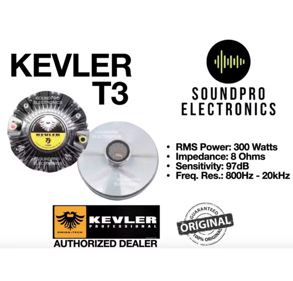 Kevler T3 Titanium Compression Driver Unit 300W (FREE CONDENSER ...