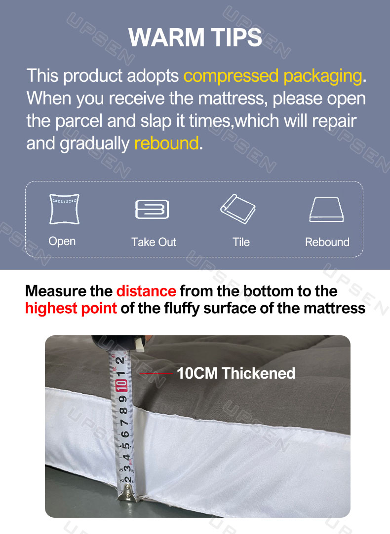 2m Topper Foldable Mattress Tatami velvet Bed Sheet Thicken 10cm ...