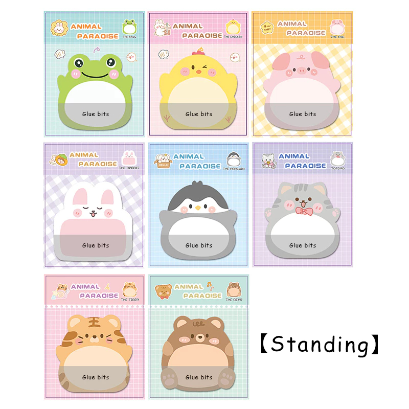 Standing Sticker ins creative cartoon cute animal shaped sticky note ...