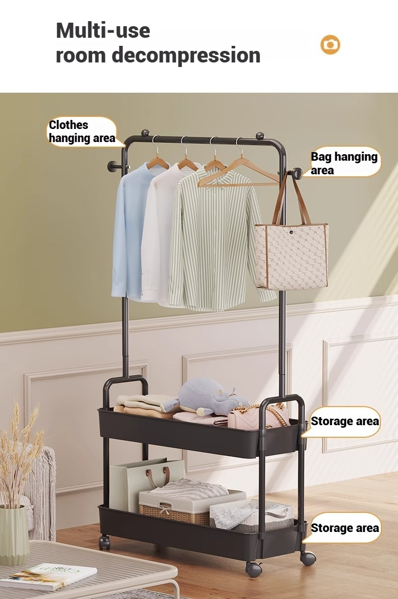 Clothes Rack Coat Rack Stainless Steel Floor-standing Clothes Hanger ...