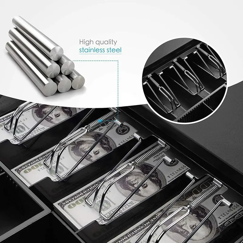 EXPOSE Cash box with drawer Safe money box with Lock Cash Register ...