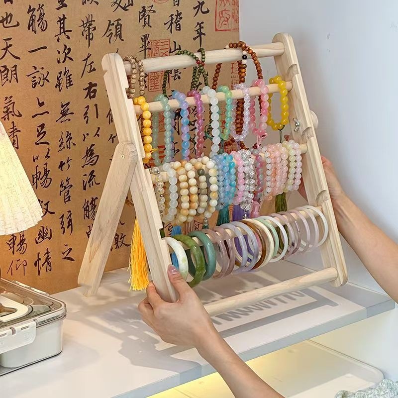 wood jewelry bracelet storage rack necklace chain display rack large ...
