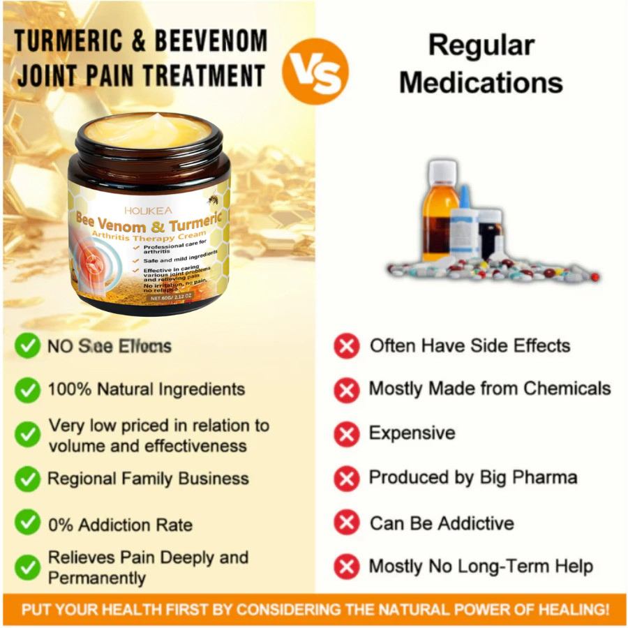 Turmeric Bee Venom Joint Relief Cream Original Arthritis Venom Pain ...