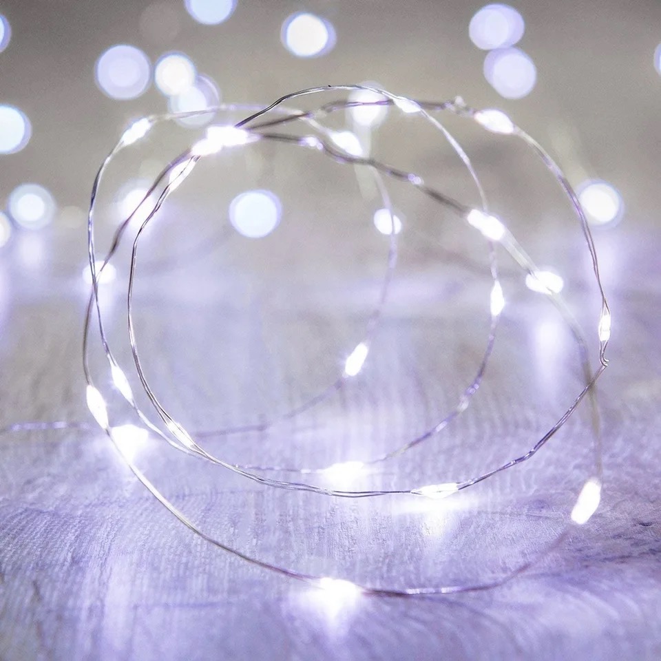 3M 5M 10M 30/50/100 LED Battery Mini LED Copper Wire String Fairy ...