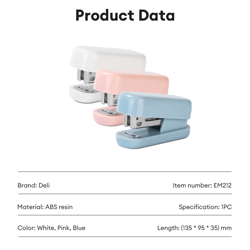 Deli 24/6 & 26/6 Mini Stapler Compact Desk Stapler With Nails EM212 ...