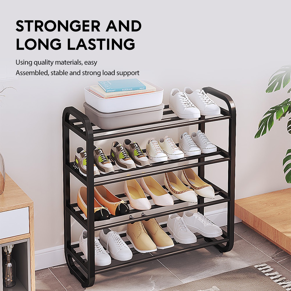 BONBOX Shoe Rack Organizer 3-5 Layer Steel - Minimalist Space Saver ...