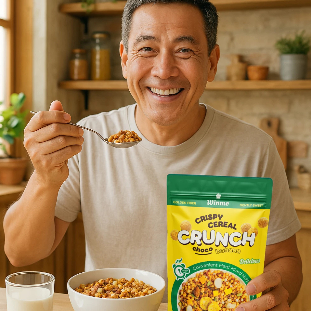 Winme Crispy Oats Crunch Cereal Less Sugar No Fat Mixed Nuts And Dried ...