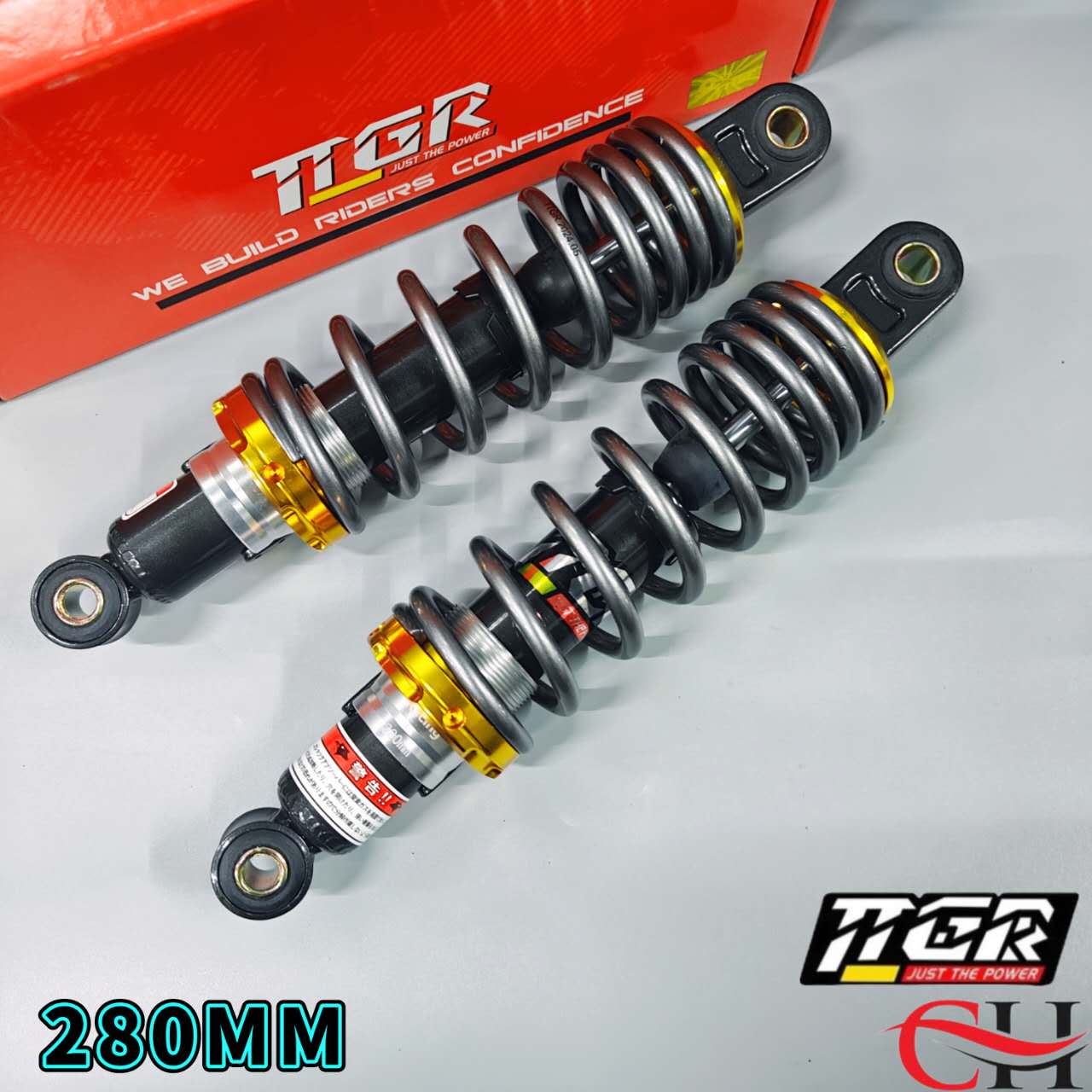 TTGR Rear Shock Set 280MM Set (2Pcs) XRM/WAVE/SMASH/SHOGUN/VEGA/CRYPTON ...