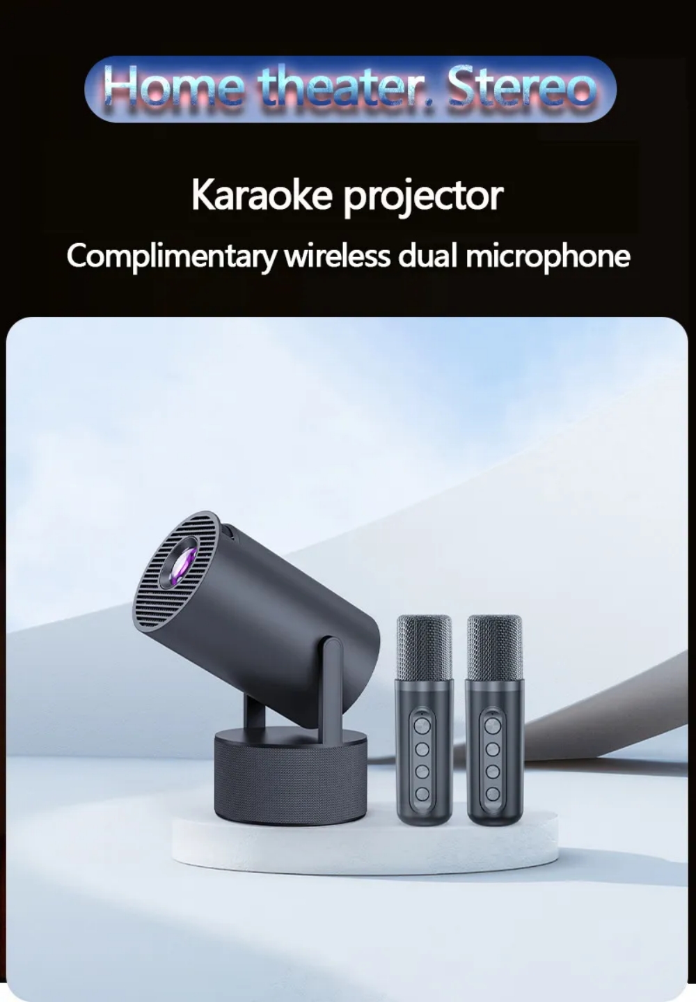 HY300 Pro KTV cinema type stereo projector ultra Android 11 WiFi 6 ...