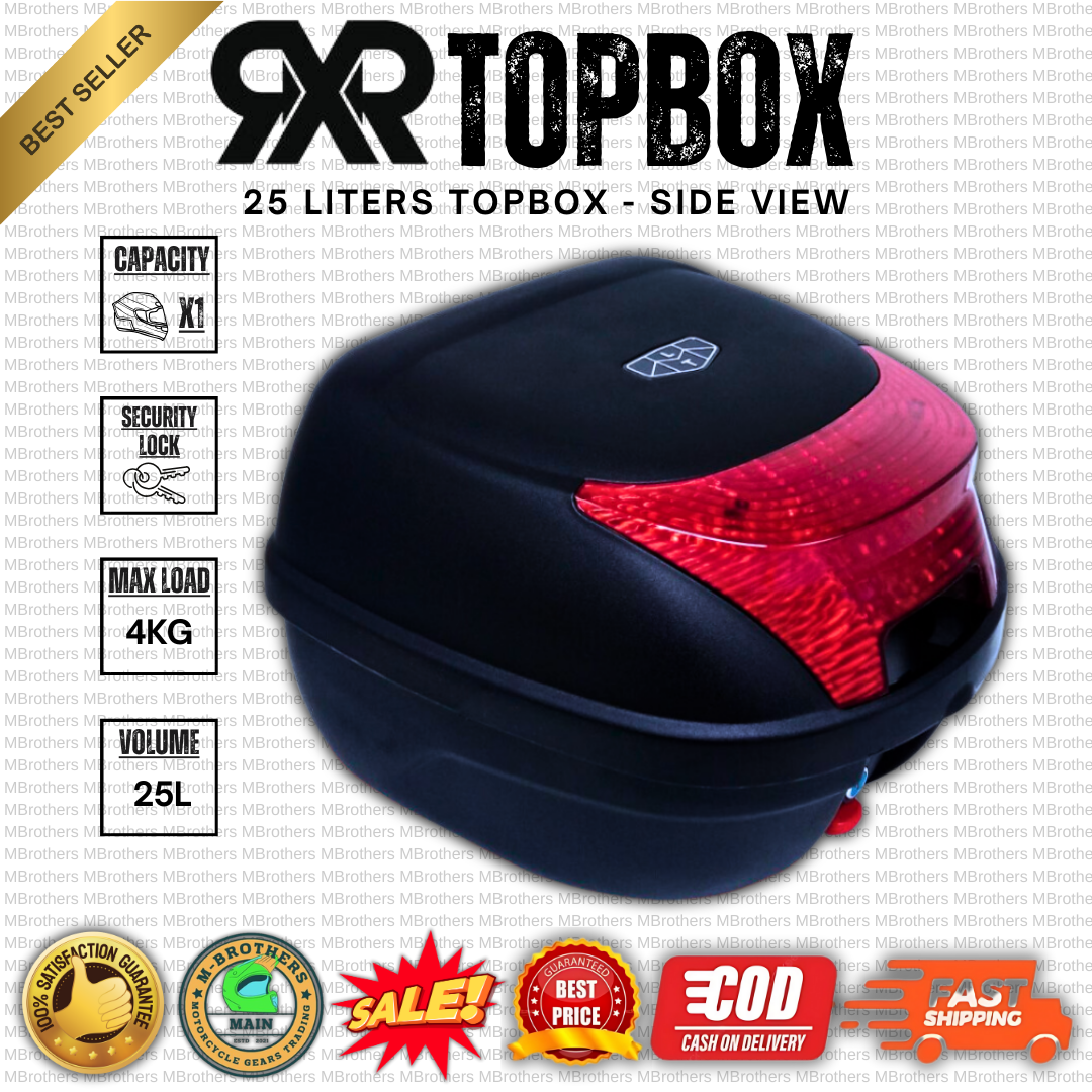 【Topbox Only】RXR 25 Liters Universal Topbox Hard Plastic Helmet ...