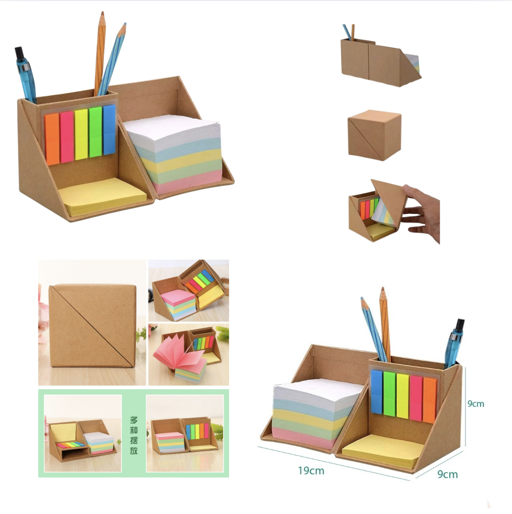 2 in 1 Folding Paper Cube Memopad Sticky notes with Penholder 750sheets ...