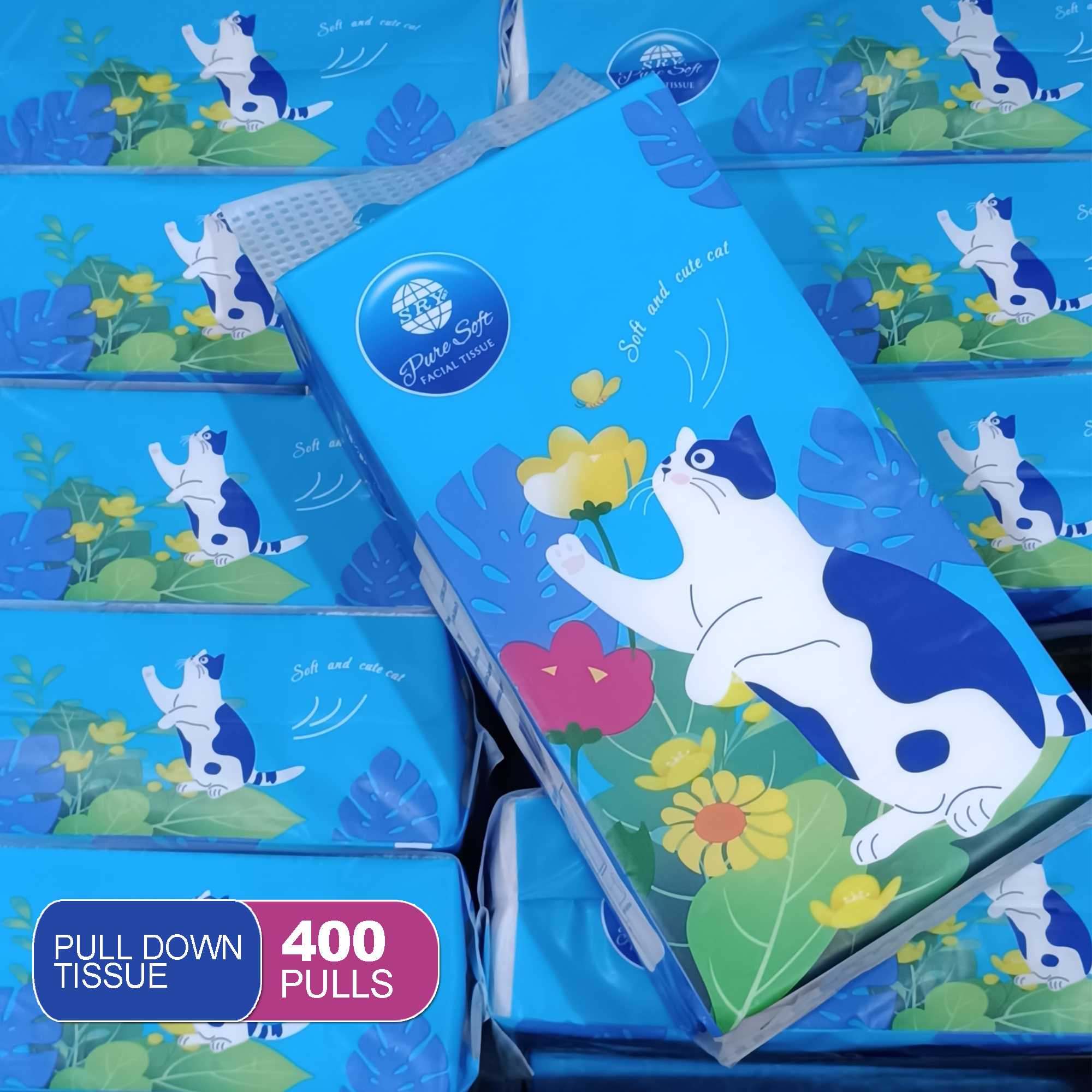 SRY 400 Sheets Pure Soft Pull Down Tissue (SRY-010) | Shopee Philippines