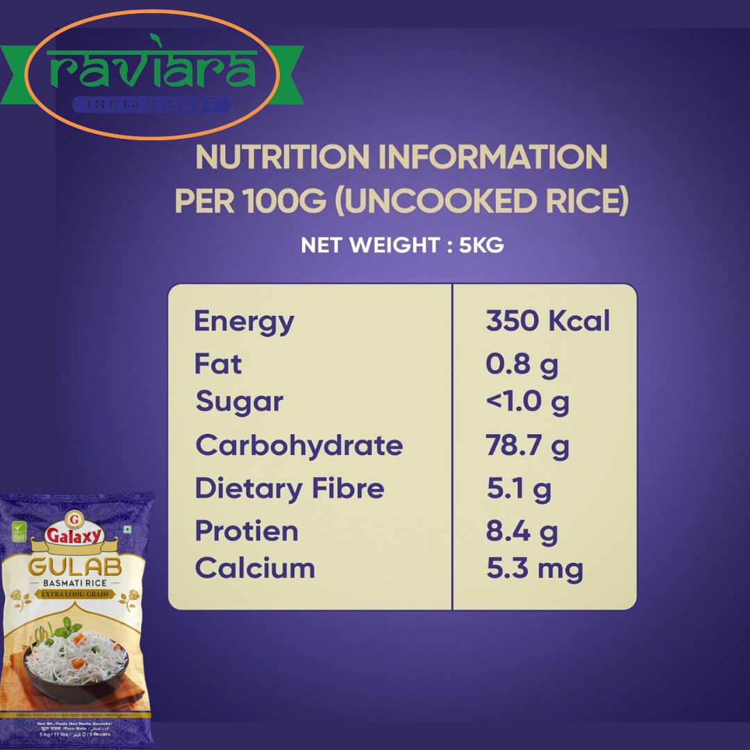 Galaxy Gulab Basmati Rice 5kg, Aromatic Authentic Aged Biryani Rice ...