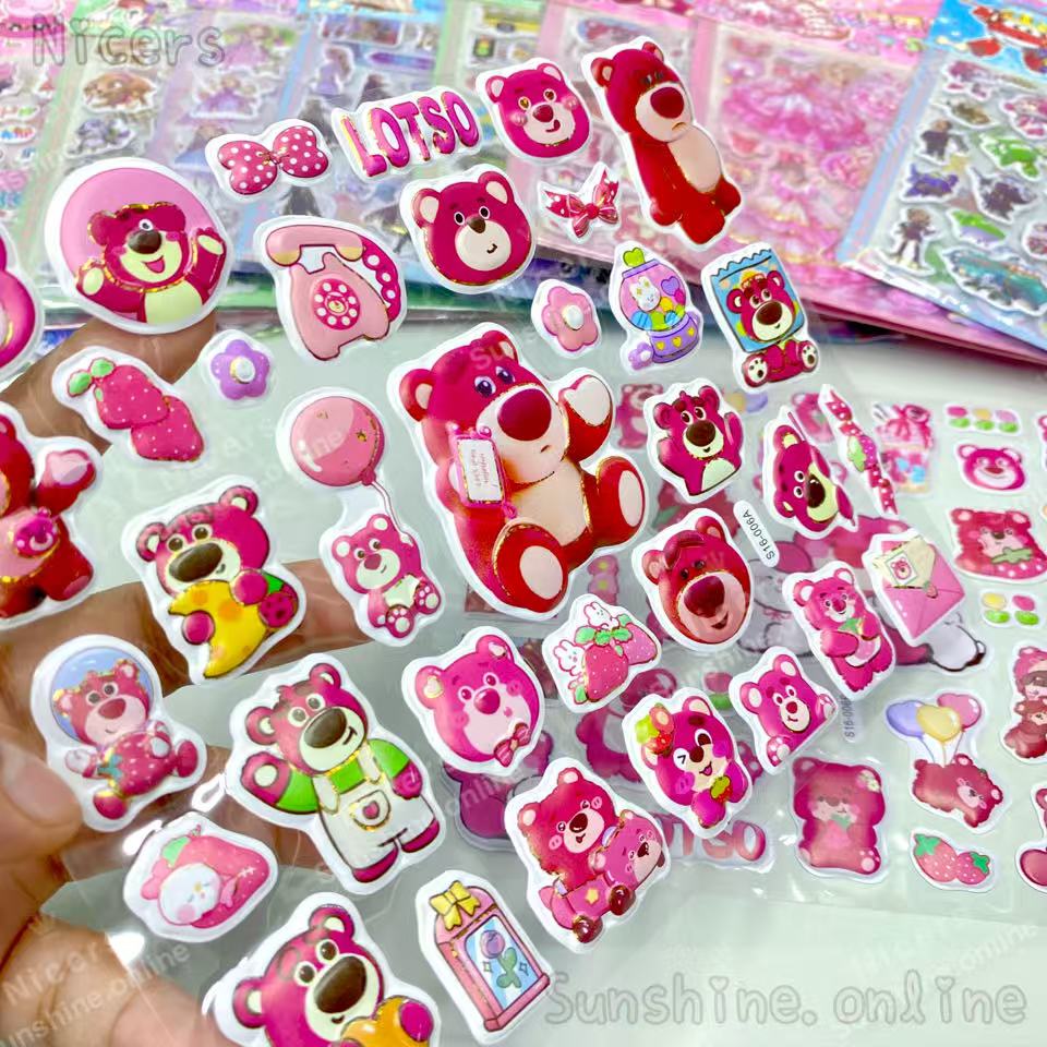 Colorful Double- layer 3D Bubble stickers for kids Sticker Cute Fun ...