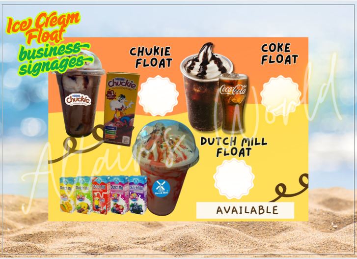 Coke Float Signage for Business – Laminated, PVC, Sticker, Sintra ...