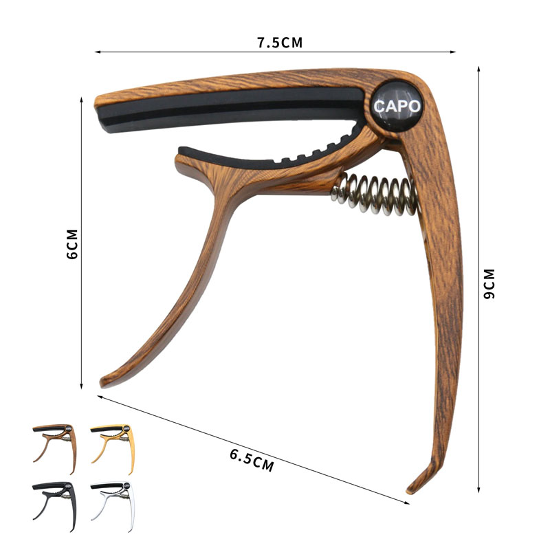 KAWES Guitar Capo With Slot Metal Wood Grain Guitar Capo Easy Change ...