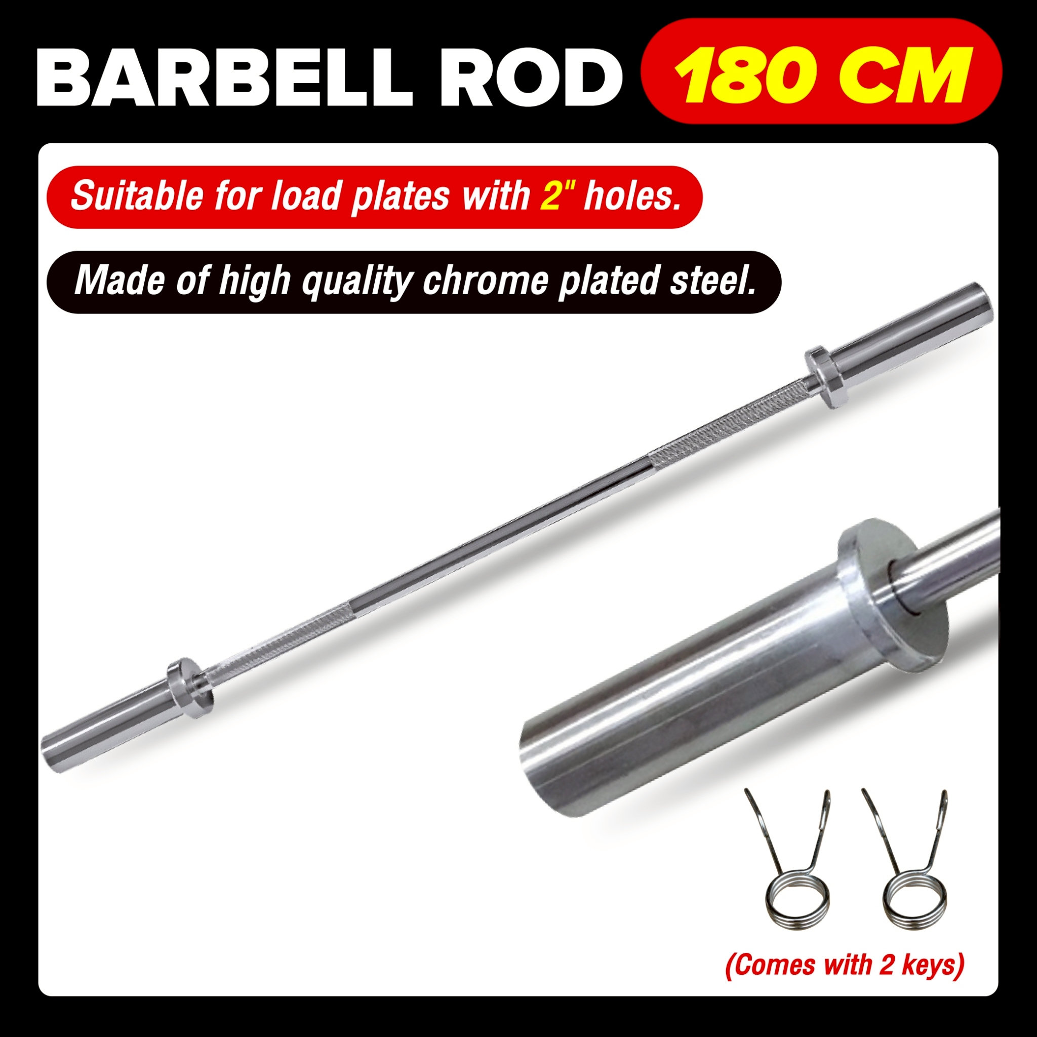 Bettergrowph Sport Barbell Rod ,for Home workout Strong, Durable and ...
