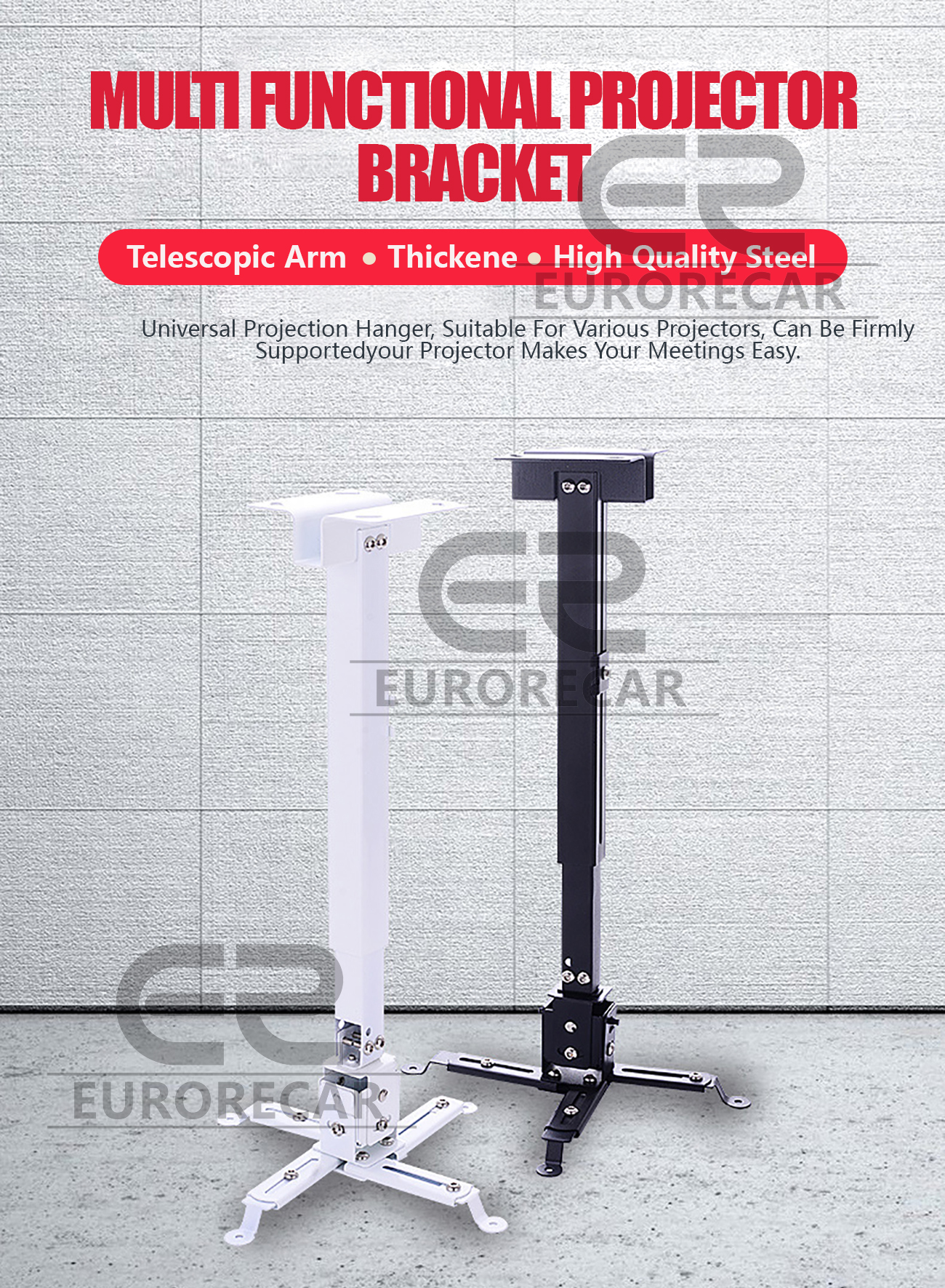 Universal Heavy Duty 3in1 Projector Ceiling Mount Stand Full Motion ...