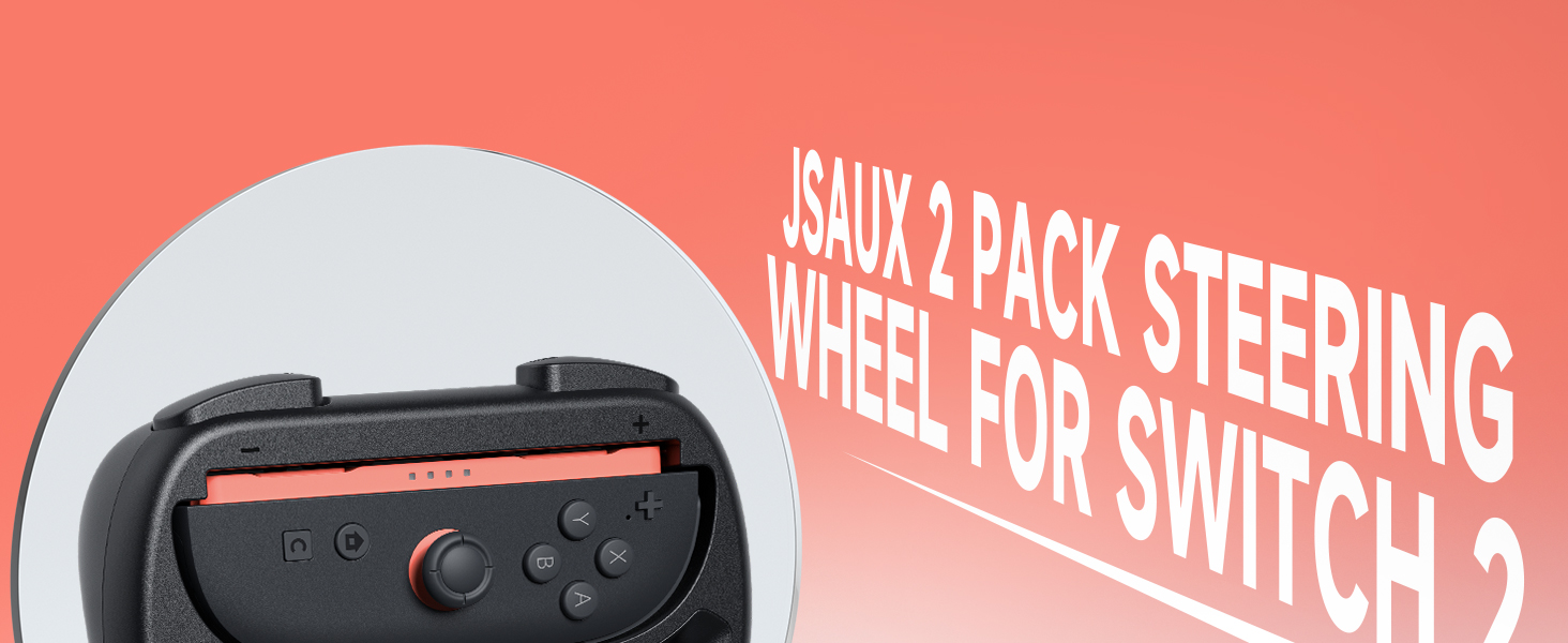 JSAUX Racing Steering Wheel For Nintendo Switch 2 GP0403 (Black ...
