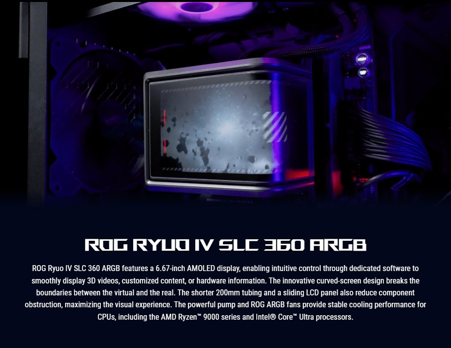 ASUS ROG Ryuo IV SLC 360 Aura Sync ARGB CPU Fan | Shopee Philippines