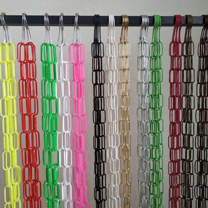 Plastic Loop Hanger Chain Food Display Hanger Strip Metal And Chain ...