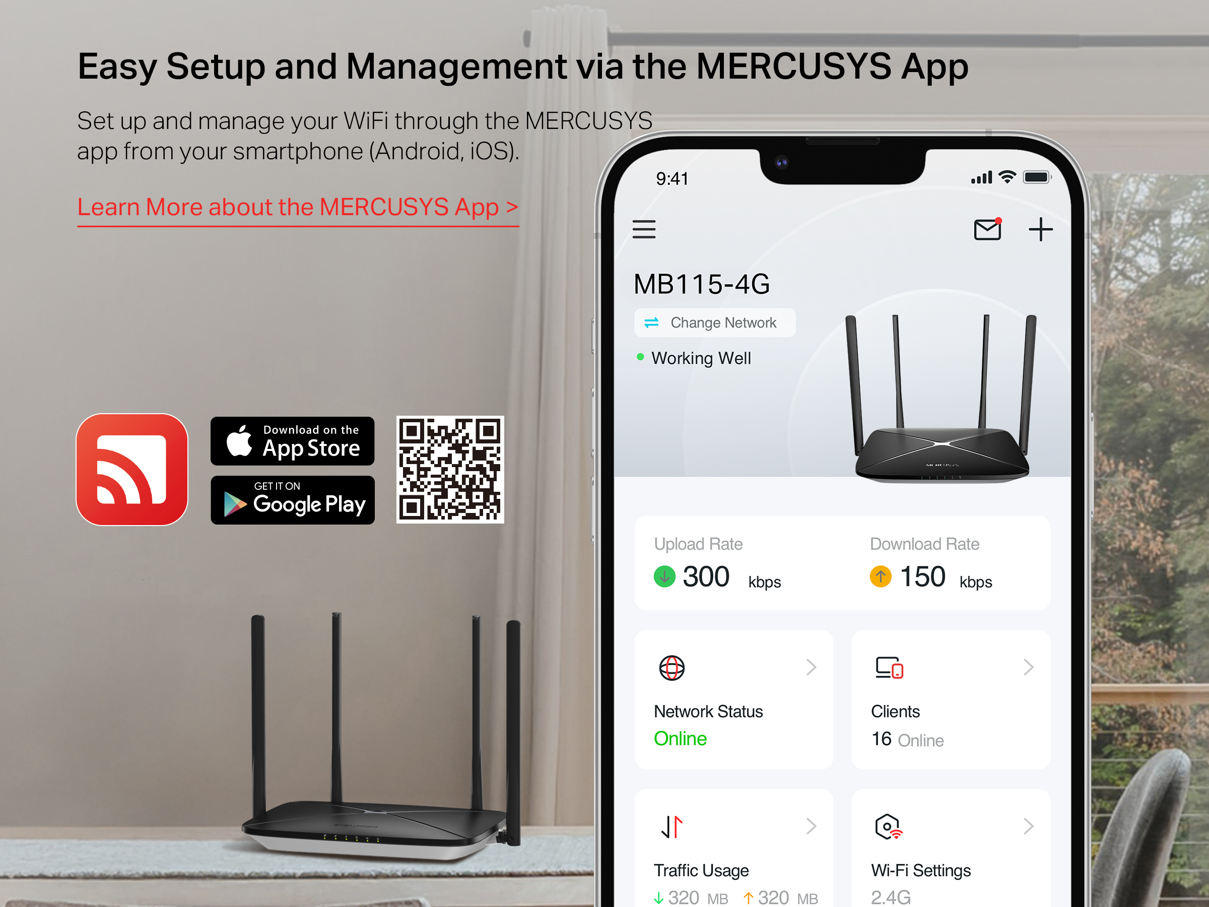Mercusys Official | MB115-4G | 300 Mbps | Wireless N | 4G | LTE | Wi-Fi ...