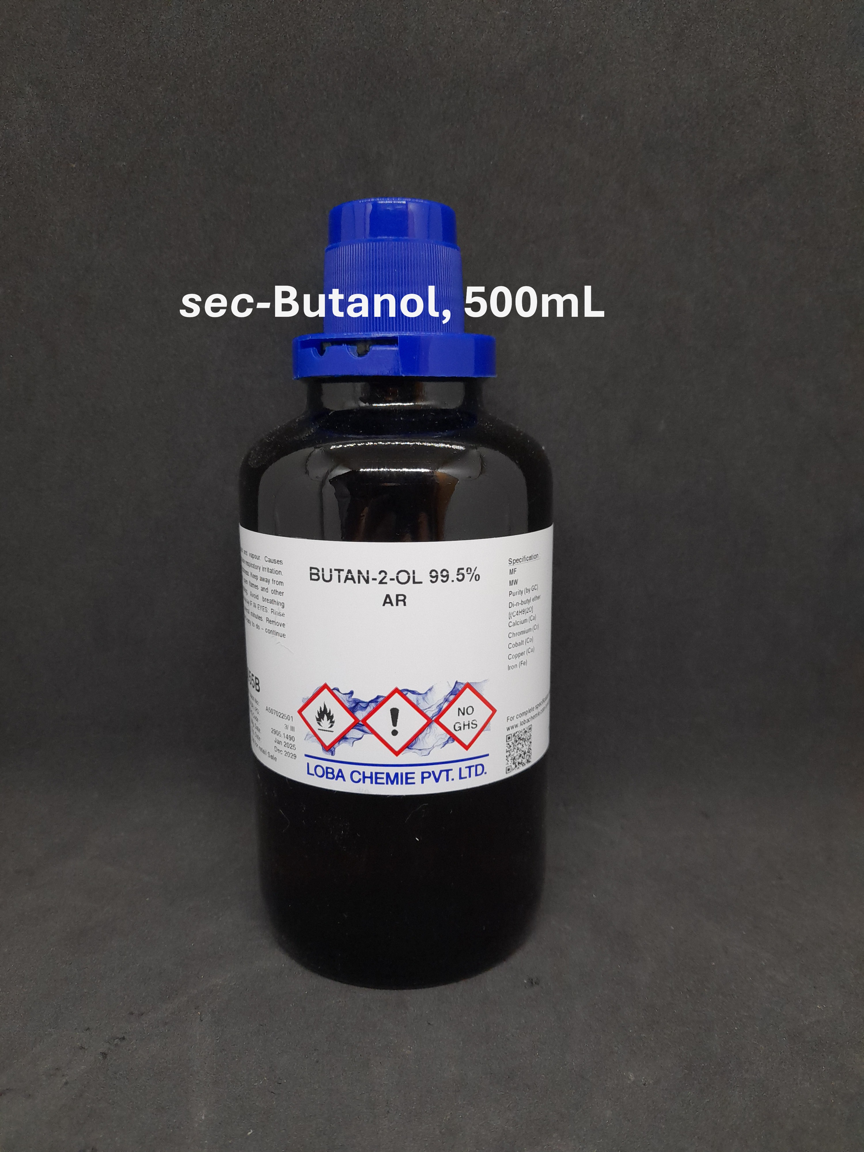 2-Butanol AR 500mL (sec-butanol or butan-2-ol or sec-butyl alcohol ...