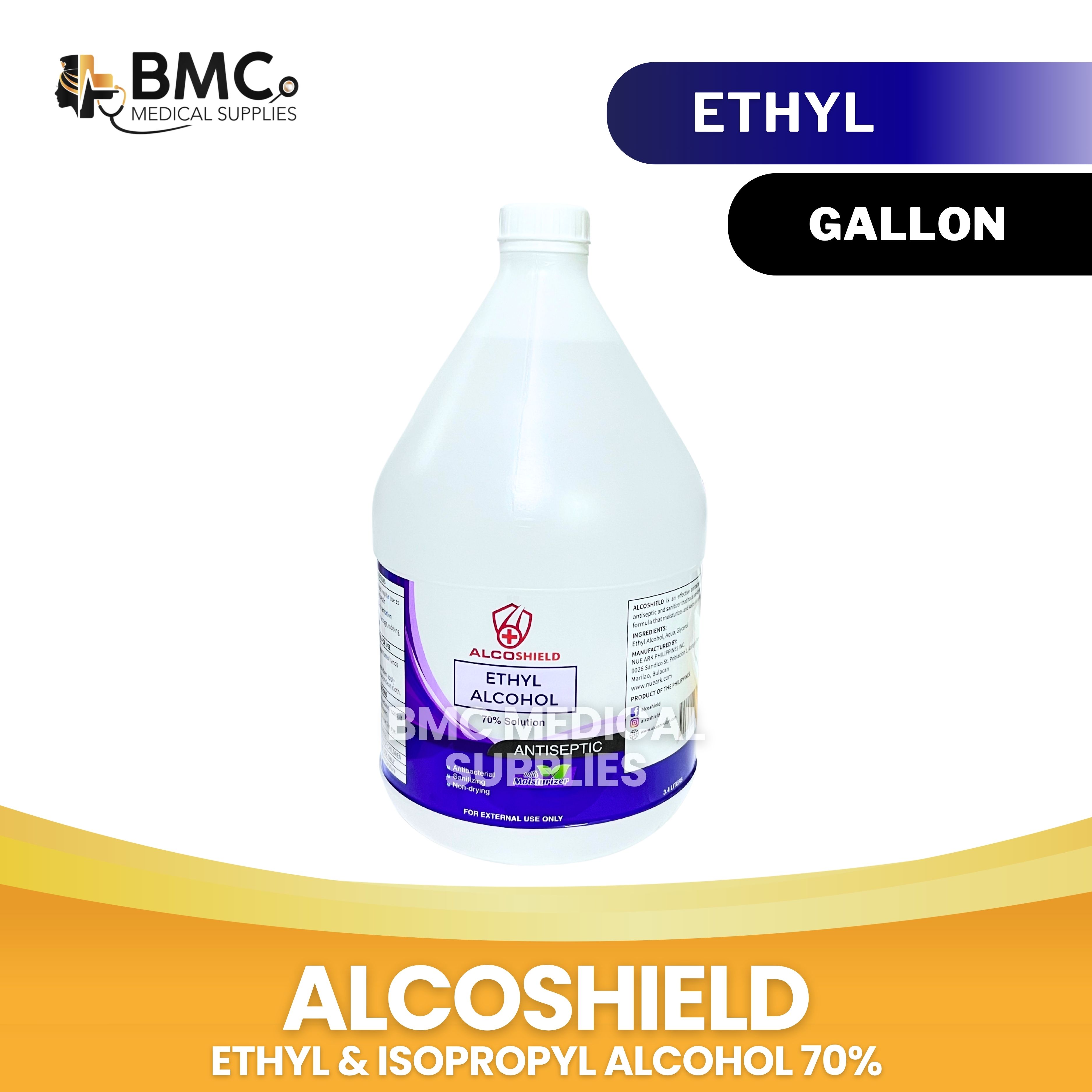 Alcoshield Alcohol With Moisturizer 70% Isopropyl and Ethyl (Gallon ...