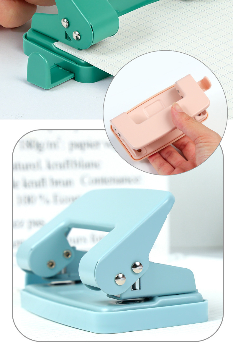 2 Hole Puncher 10 Sheet Capacity Adjustable Ruler Double Hole Puncher ...
