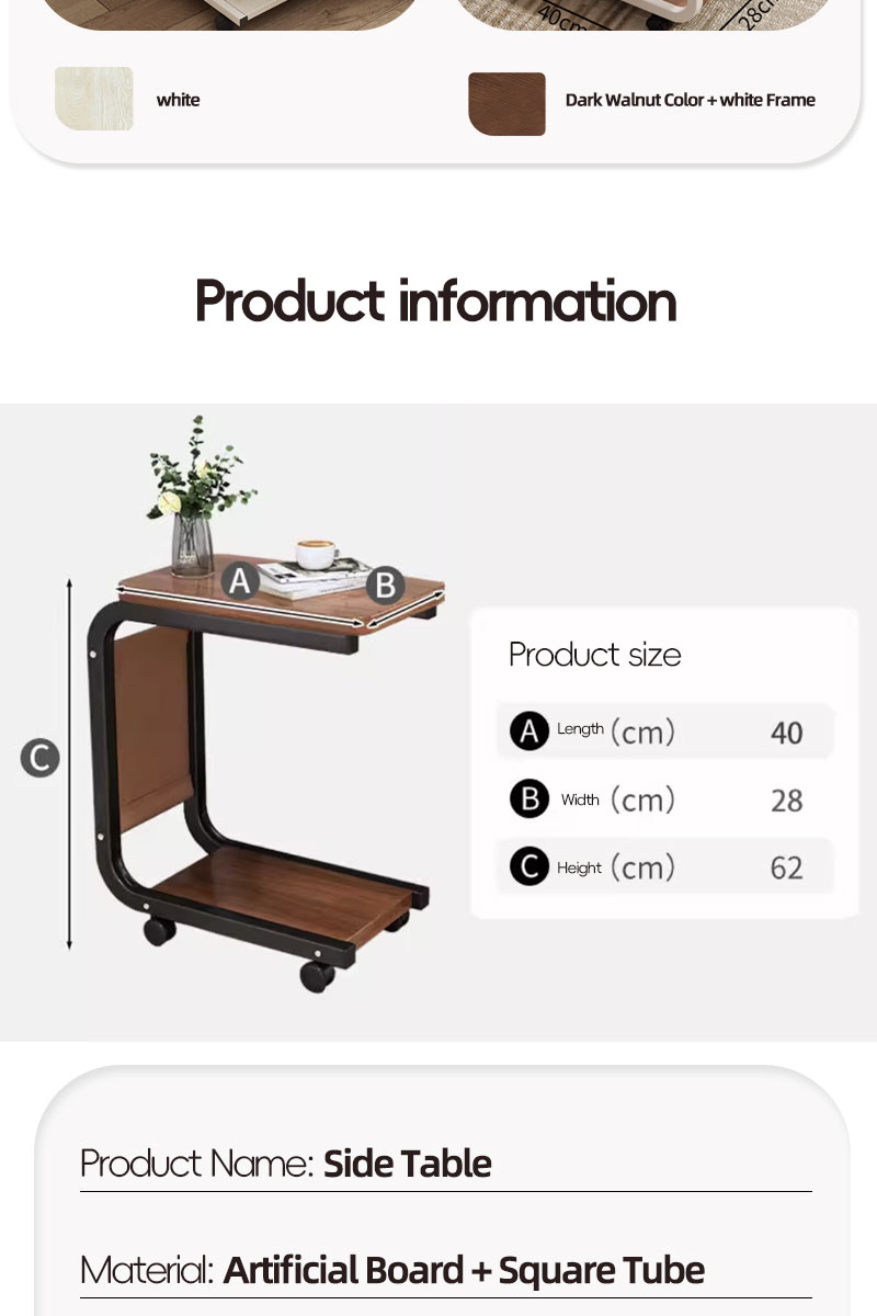 COD Movable Sofa Side Table Coffee Table Corner Table Nordic Side Table ...