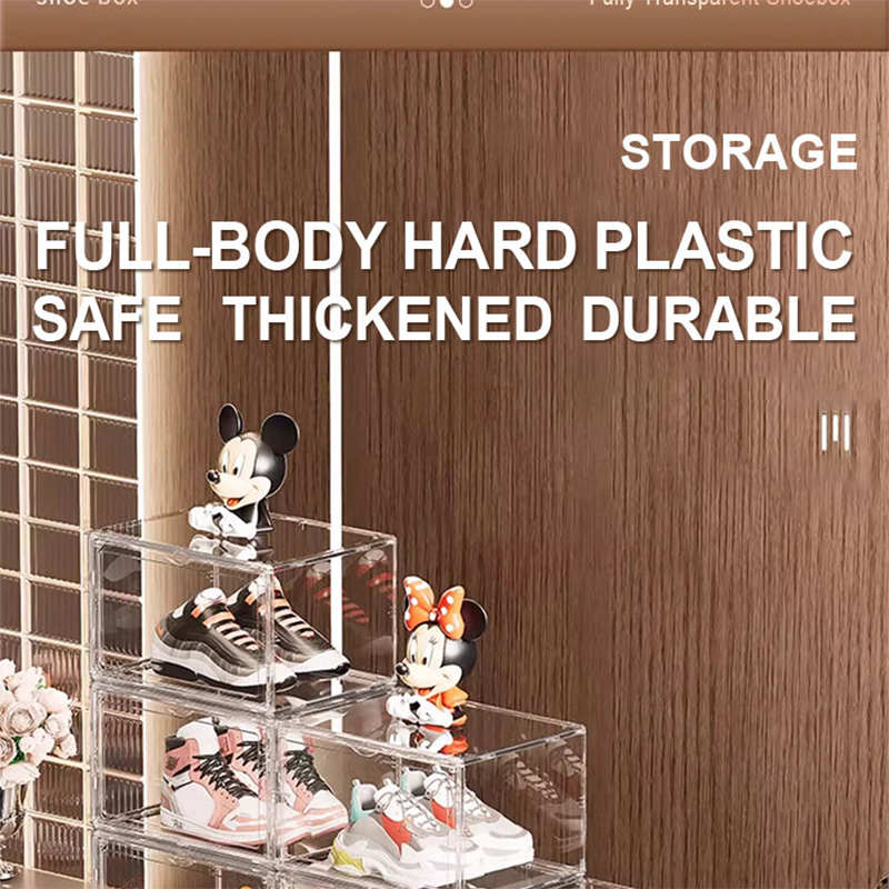 Acrylic sneaker shoes rack clear shoe box storage cabinet shoe rack ...