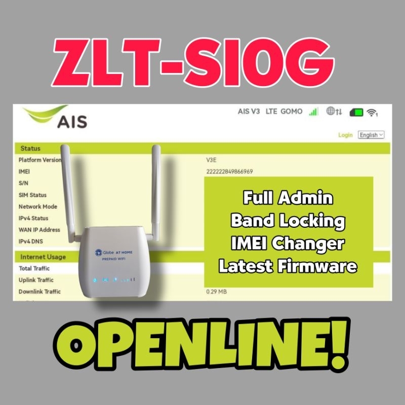 OPENLINE! Globe at Home Prepaid WiFi (ZLT S10G) | Shopee Philippines