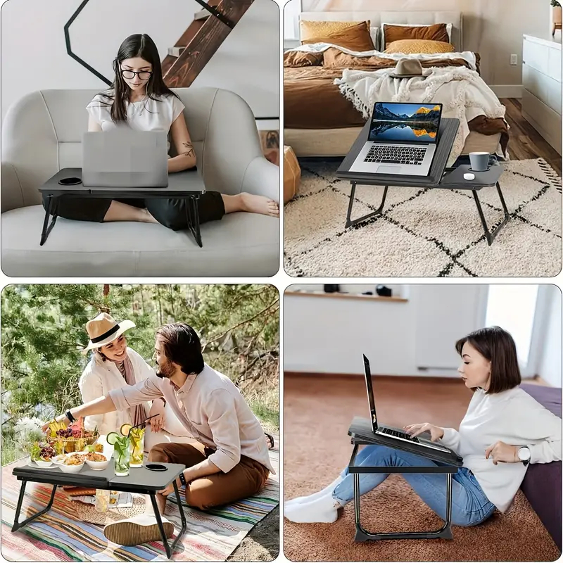 Azuer Upgrade Widen Folding Table Adjustable Computer Study Table Solid ...