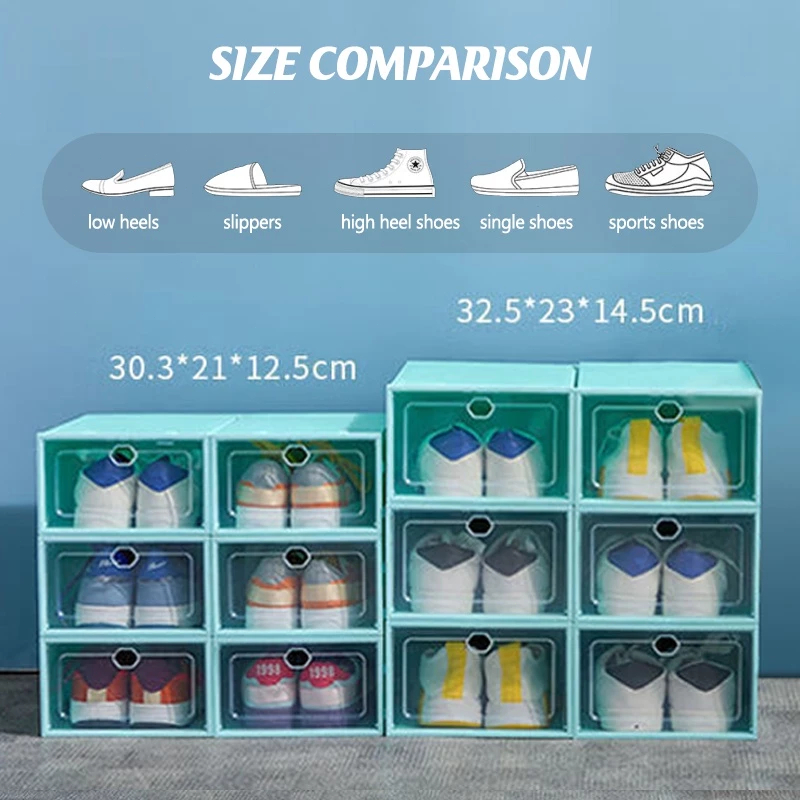 Shoe Organizer Rack Colorful Foldable Hard Plastic Shoe Rack Shoe Box ...