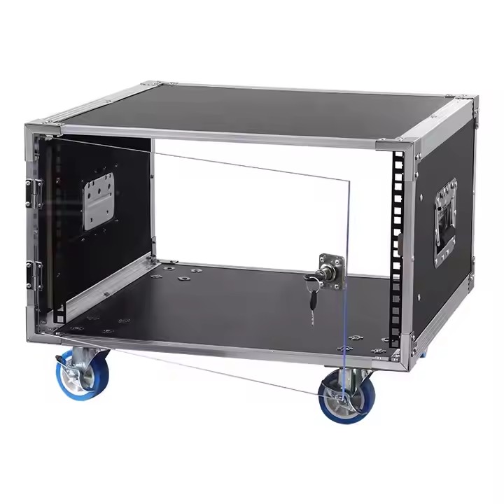 8U Flight Case Power Amplifier Rack Empty Cabinet Touring Case With ...