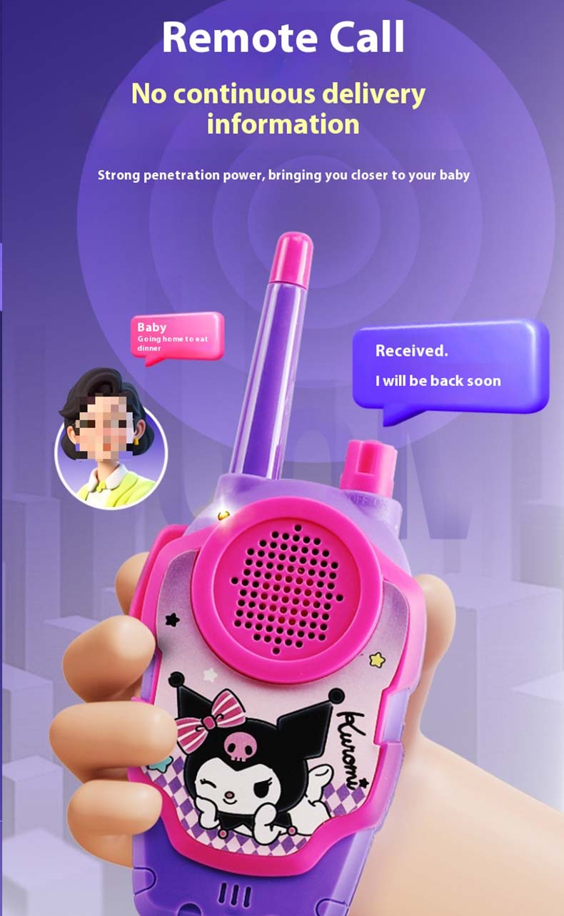 Walkie Talki remote phone call toys with light and sound,KUROMI ...