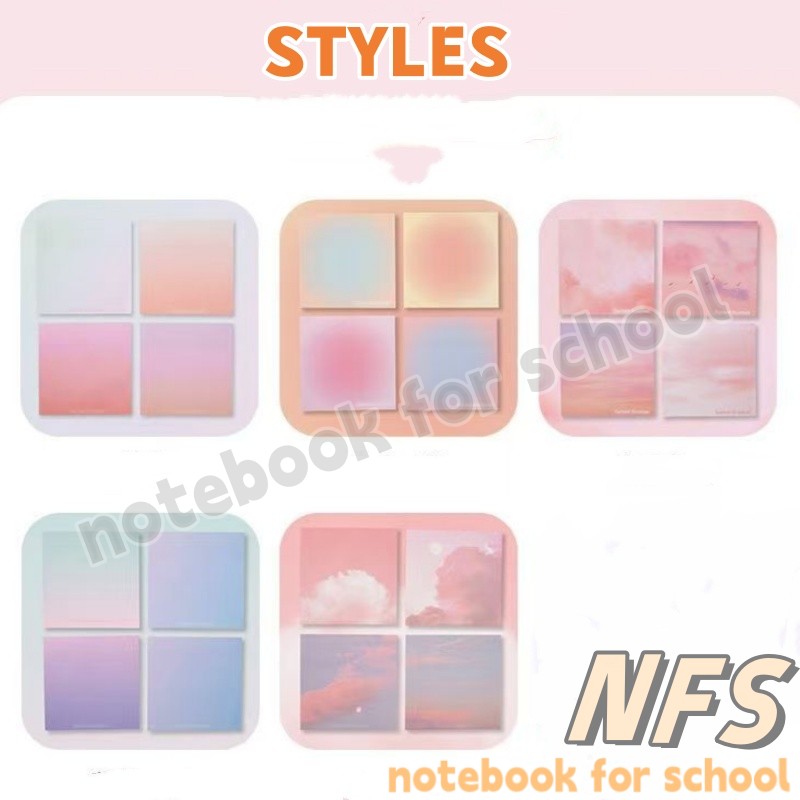 NFS Gradient Sticky Notes 50 Sheets scenery Self-Adhesive Office Memo ...