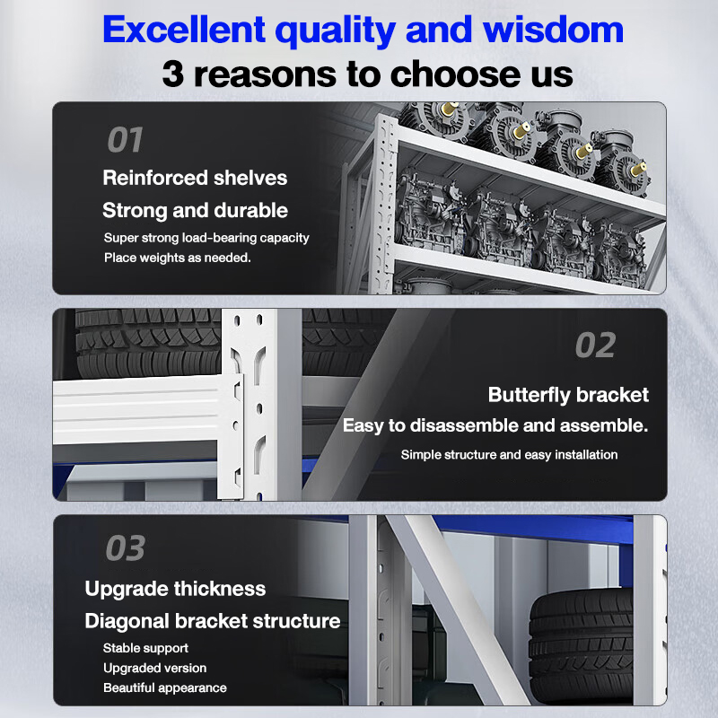 Rust-proof Heavy-duty Metal Rack Thickened Adjustable Storage Rack ...