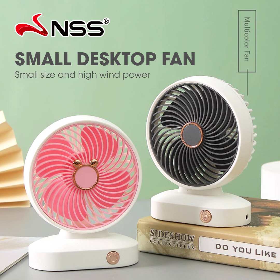 NSS Desktop Fan USB Charging Quiet Cooling Effect Fan Strong Wind Mini ...