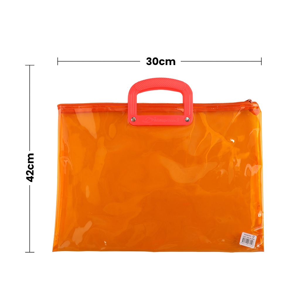 FCI Plastic Envelope With Zipper Handle Transparent Long with Bigger ...
